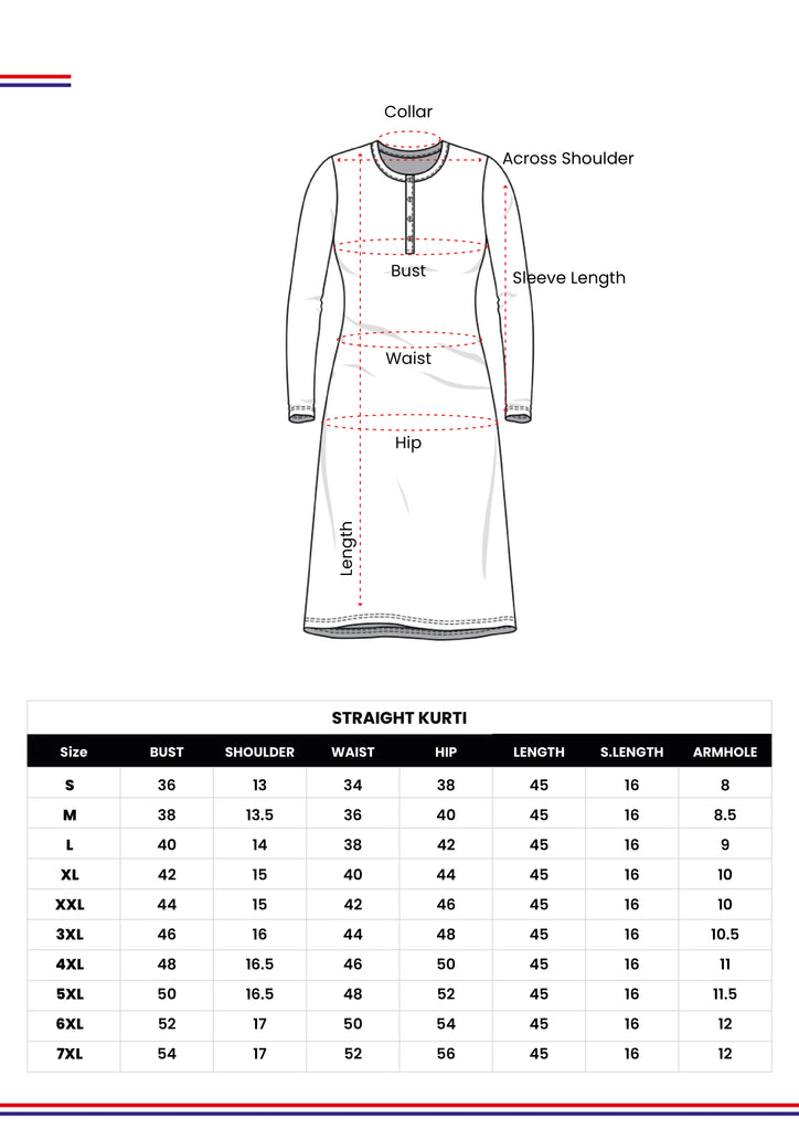 Size chart for selfie... - Hello Lady Kurti And Western | Facebook